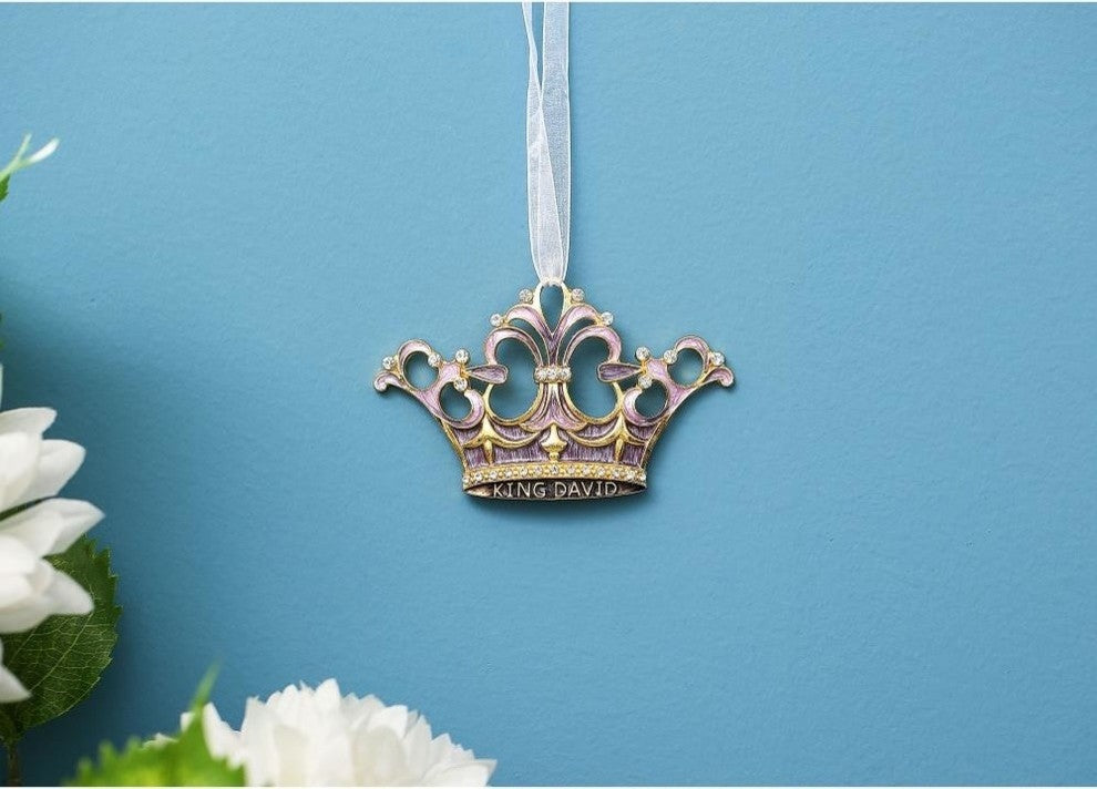 King David's Crown Hanging Ornament Pewter Classic Wall Decor
