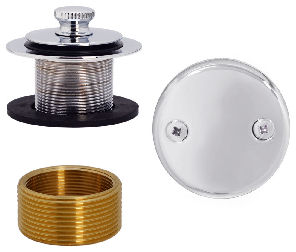 Twist & Close Universal Tub Trim With Two-Hole Faceplate, Polished Chrome