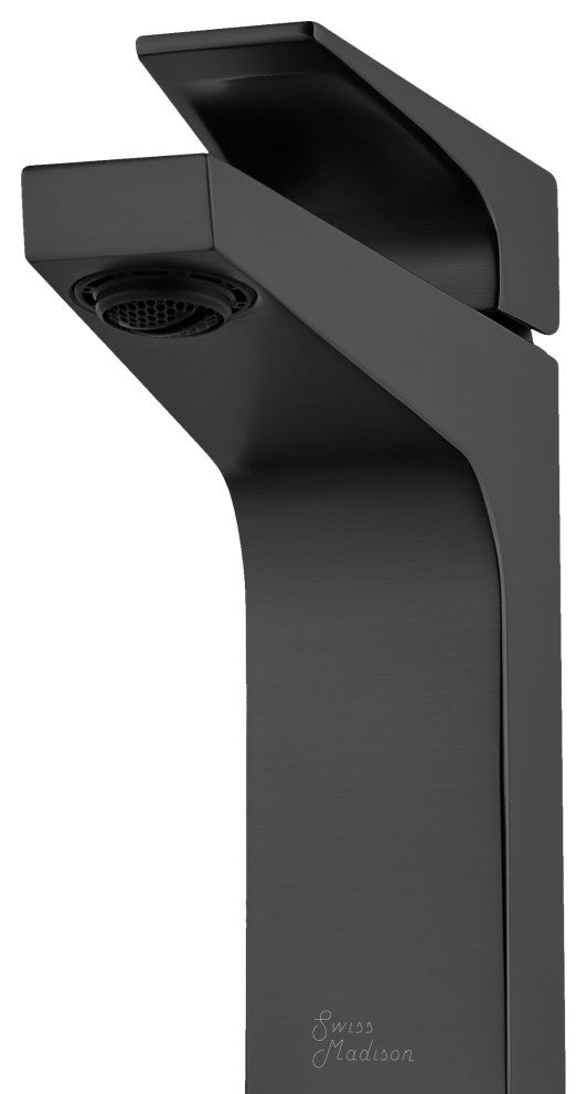 Voltaire Single Hole Single-Handle Bathroom Faucet, Matte Black