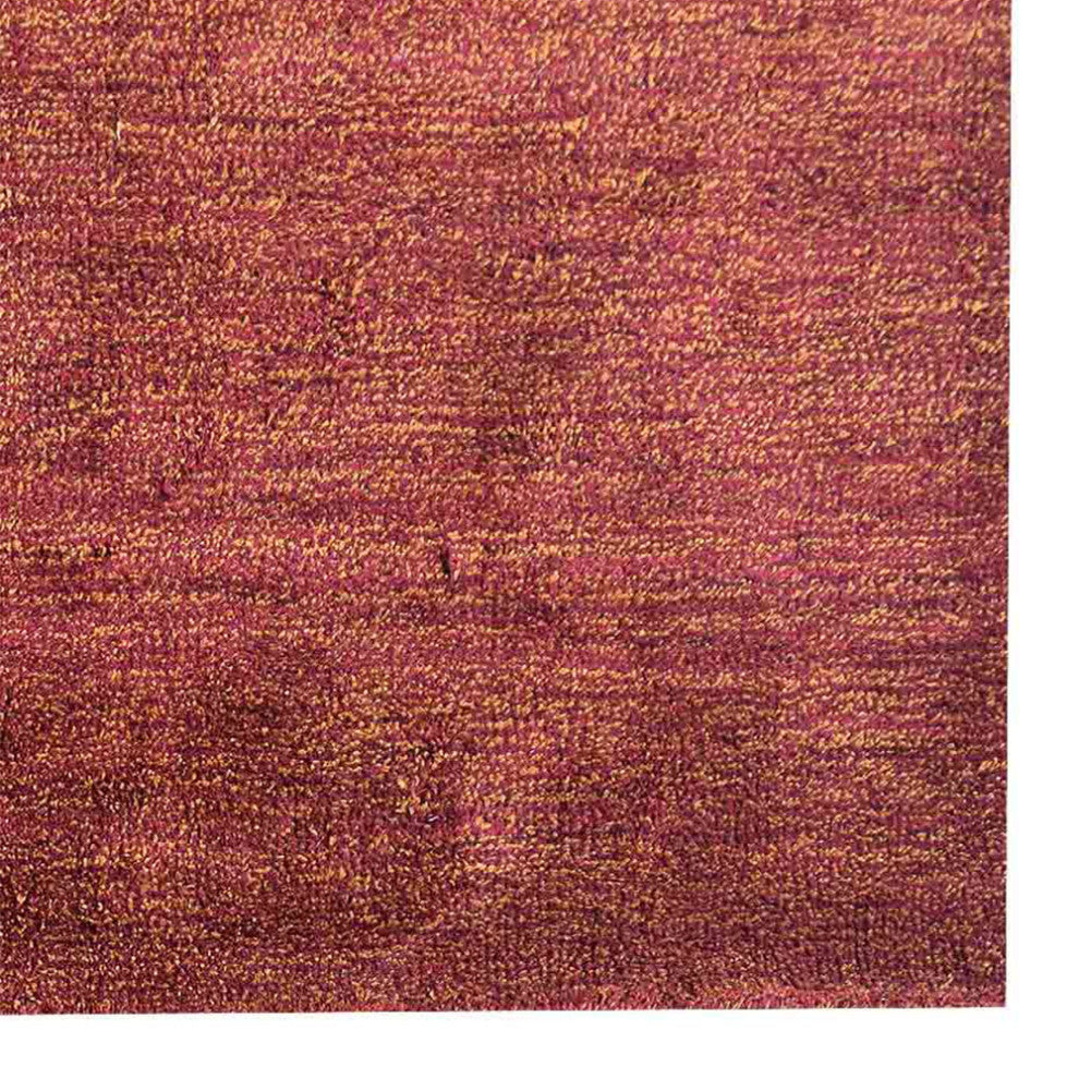 HAND KNOTTED LOOM SILK ECO-FRIENDLY AREA RUGS-Red Gold Color,Solid Design, [Rectangle] 8'x10'