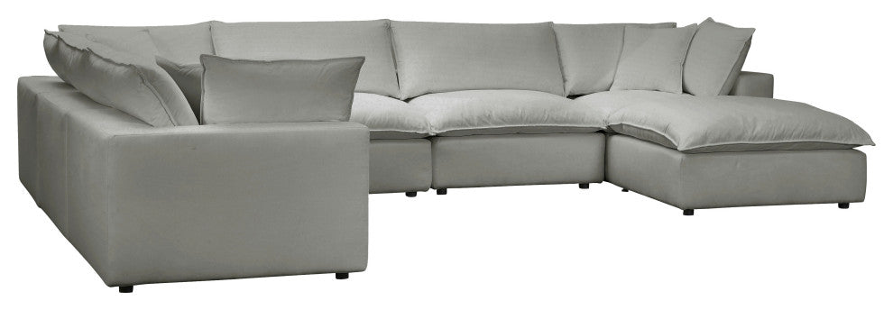 Cali Modular Large Chaise 7-piece Sectional, Slate