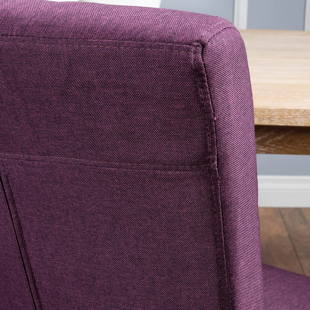 Stylish Fabric Dining Chair, Deep Purple