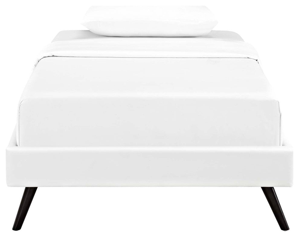 Modway Loryn Twin Bed Frame With Round Splayed Legs, White