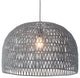 Pendant Ceiling Light Fixture, Steel Metal, Paper, Gray, Lounge Cafe Lobby