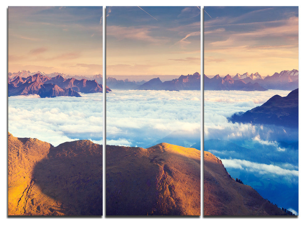 "Val Gardena Valley Panorama" Metal Wall Art, 3 Panels, 36"x28"