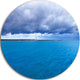 Livorno Port Lighthouse, Seascape Photo Round Metal Wall Art, 23"
