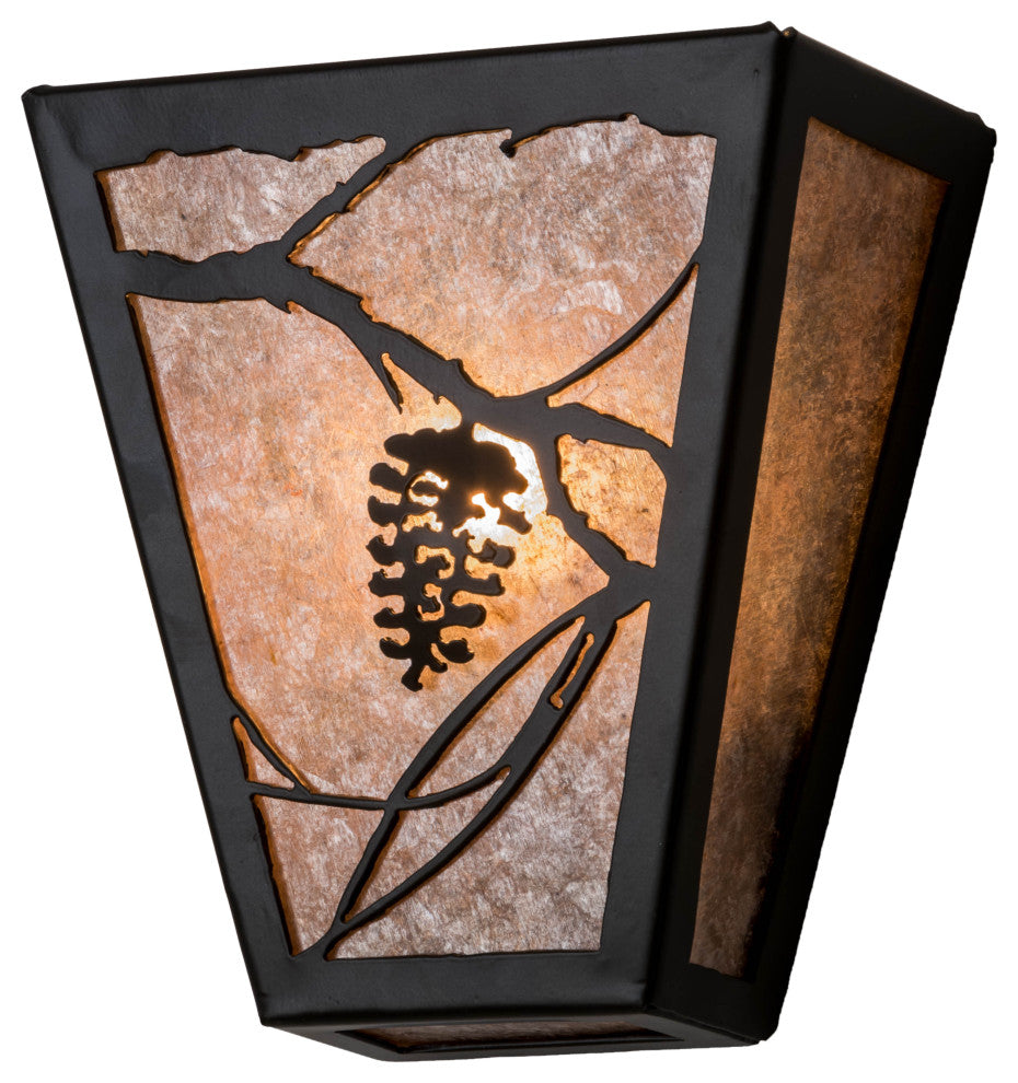 7 Wide Whispering Pines Wall Sconce