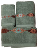 Embroidered Socorro Towel Set, 3 Piece, Turquoise