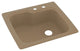 Swan 25x22x9 Solid Surface Kitchen Sink, 2-Hole, Barley
