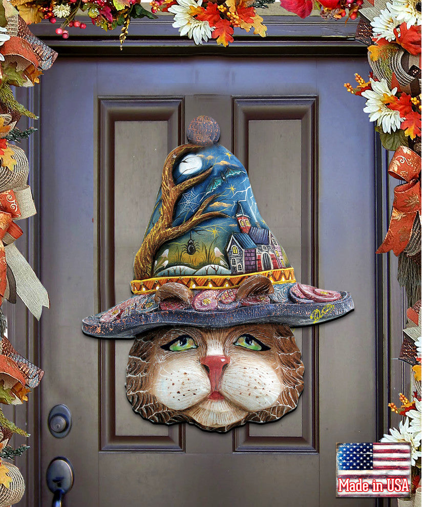 Halloween Eve Cat Door Hanger