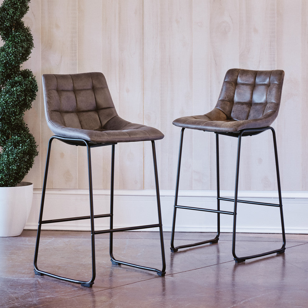 Picket House Furnishings Richmond Metal Bar Stool Set, Gray