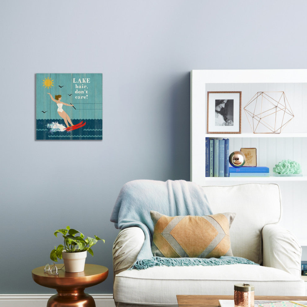Lake Hair Don't Care Watersking Wall Decor
