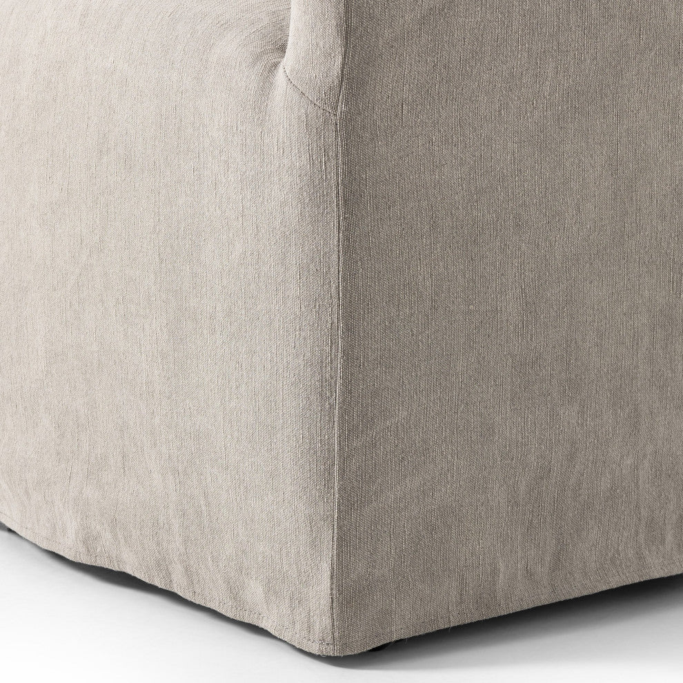 Cove Dining Chair With Casters Heather Twill Stone