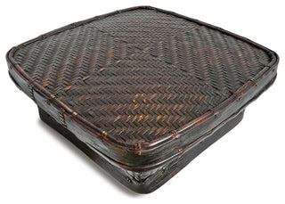 Consigned Akha Thai Square Basket