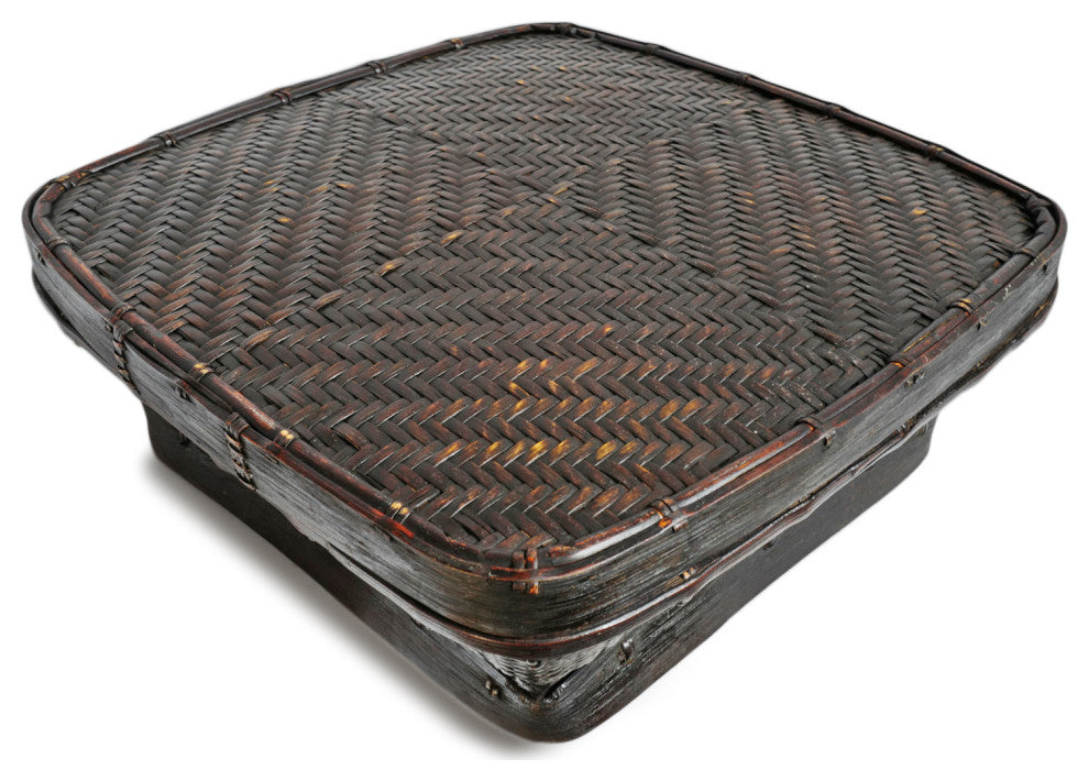 Consigned Akha Thai Square Basket