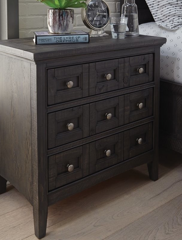 Magnussen Westley Falls 3 Drawer Nightstand in Relaxed Graphite