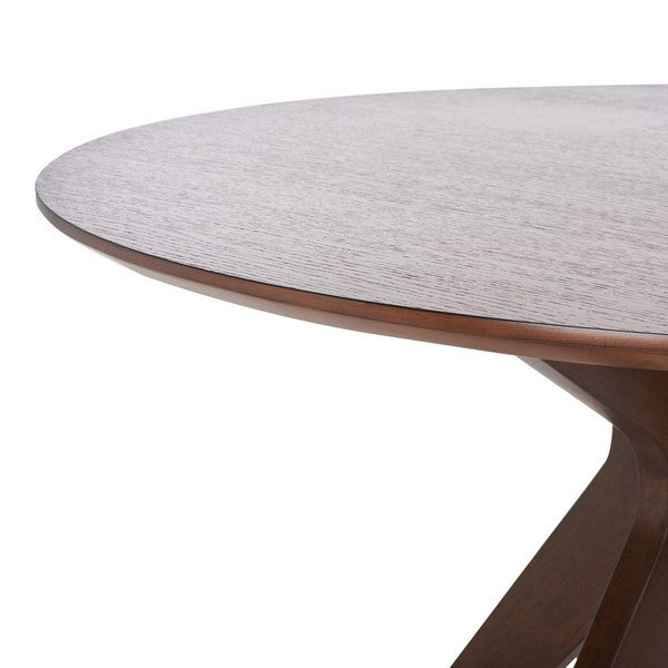 Safavieh Couture Carolee 46" Round Dining Table Walnut
