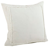 Mathilde Ruffled Design Throw Pillow, Ivory