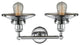 Railroad 2-Light Bath Fixture, Polished Chrome