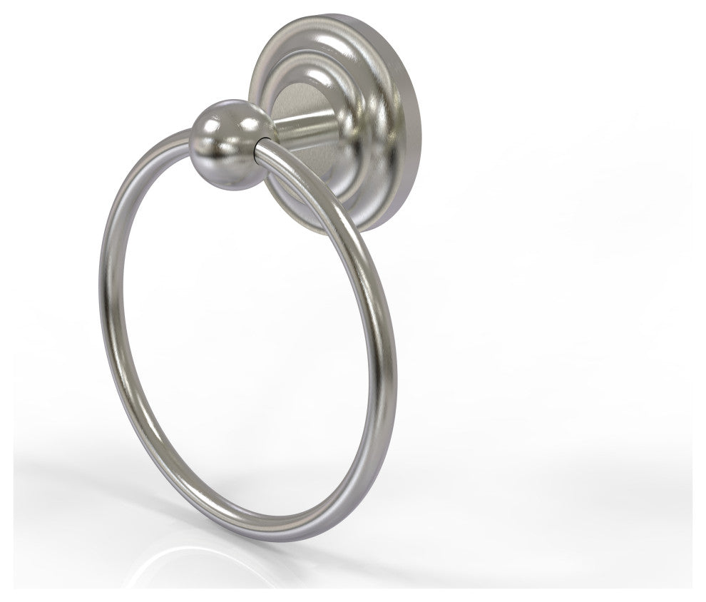 Prestige Que New Towel Ring, Satin Nickel