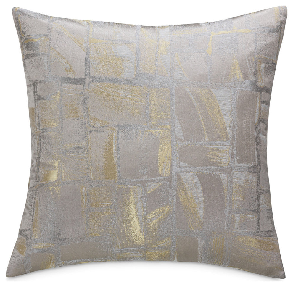 GLAMtastic Ferrara 19" Square Pillow, Set of 2, Platinum