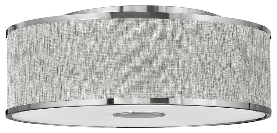 Hinkley Halo Large Flush Mount, Brushed Nickel