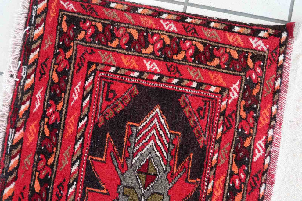 Handmade Vintage Persian Malayer Salt Bag 1.6'x2.6', 50cmx80cm 1960s