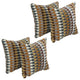 17" Jacquard Throw Pillows With Inserts, Set of 4, Legion Browns