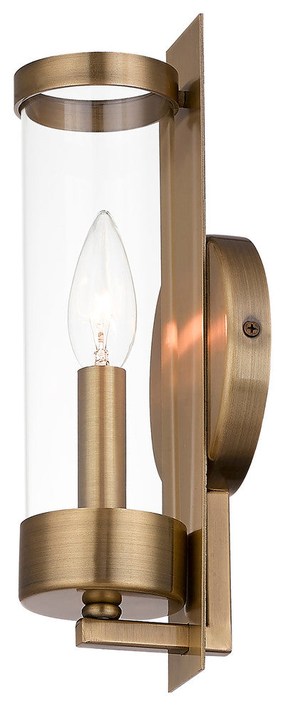 1 Light ADA Wall Sconce, Antique Brass