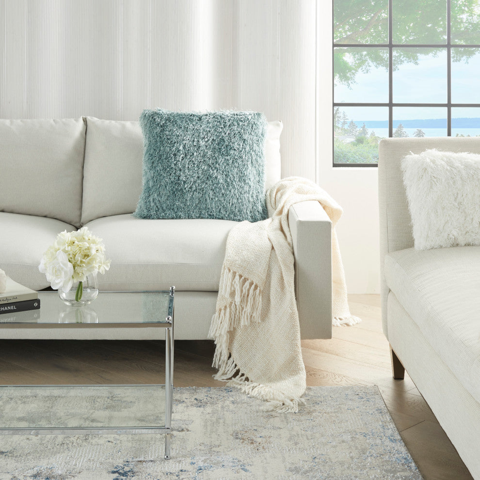 Mina Victory TL004 Throw Pillow, Celadon, 20" x 20"