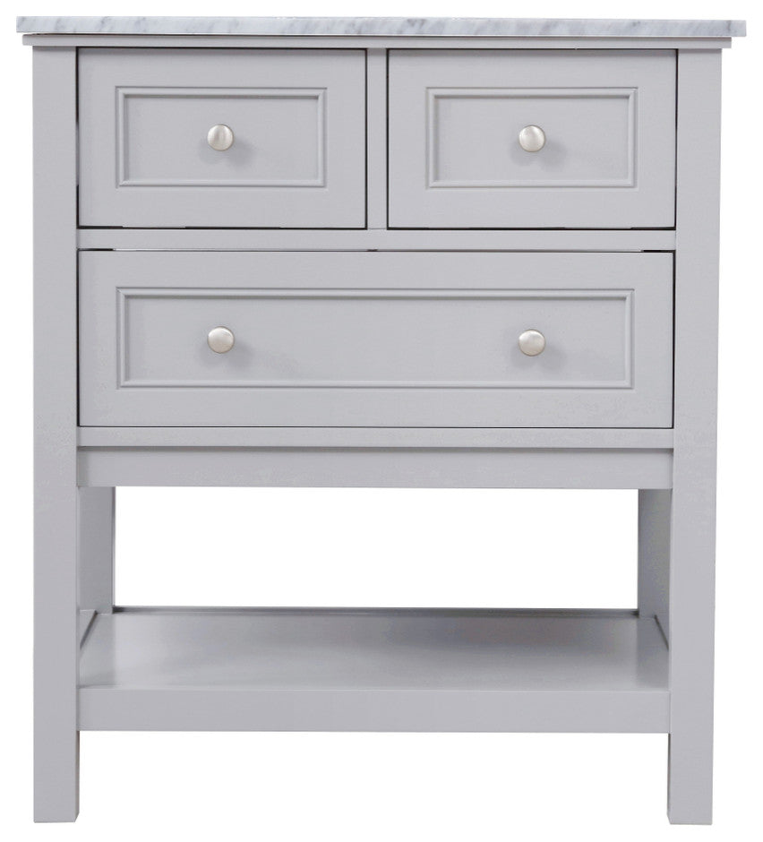 Matilda 30" Single Bathroom Vanity Set, Gray