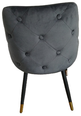 Solid Back Dining Chair, Set of 2, Gray