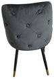 Solid Back Dining Chair, Set of 2, Gray