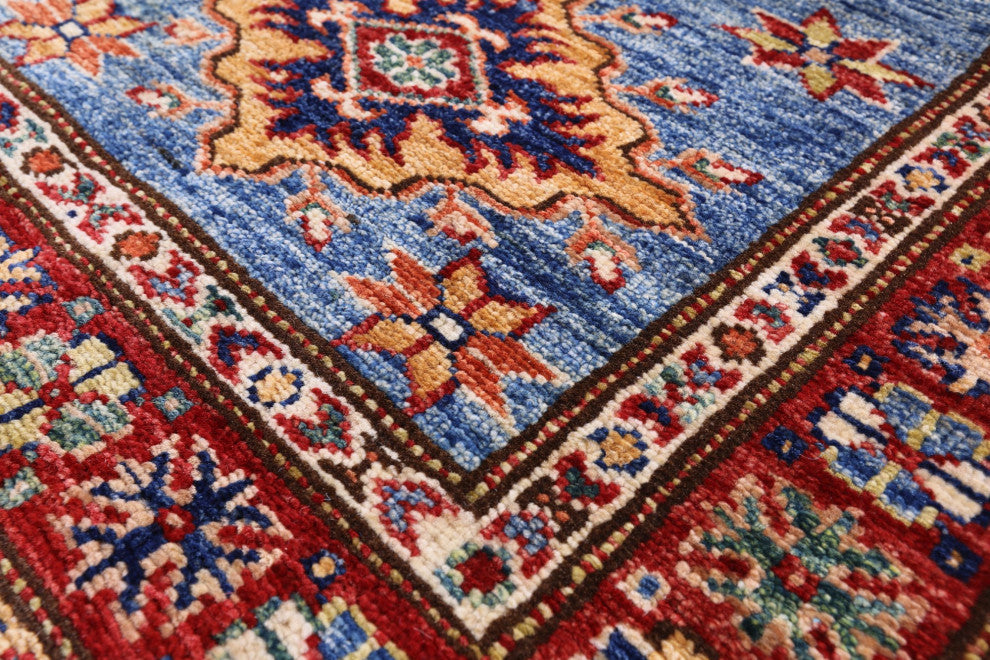 Runner Super Kazak Hand-Knotted Wool Rug 1' 10" X 5' 9" - Q12991