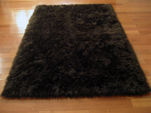 Classic Brown Bear Faux Fur Rectangle Rug, 56"x79"