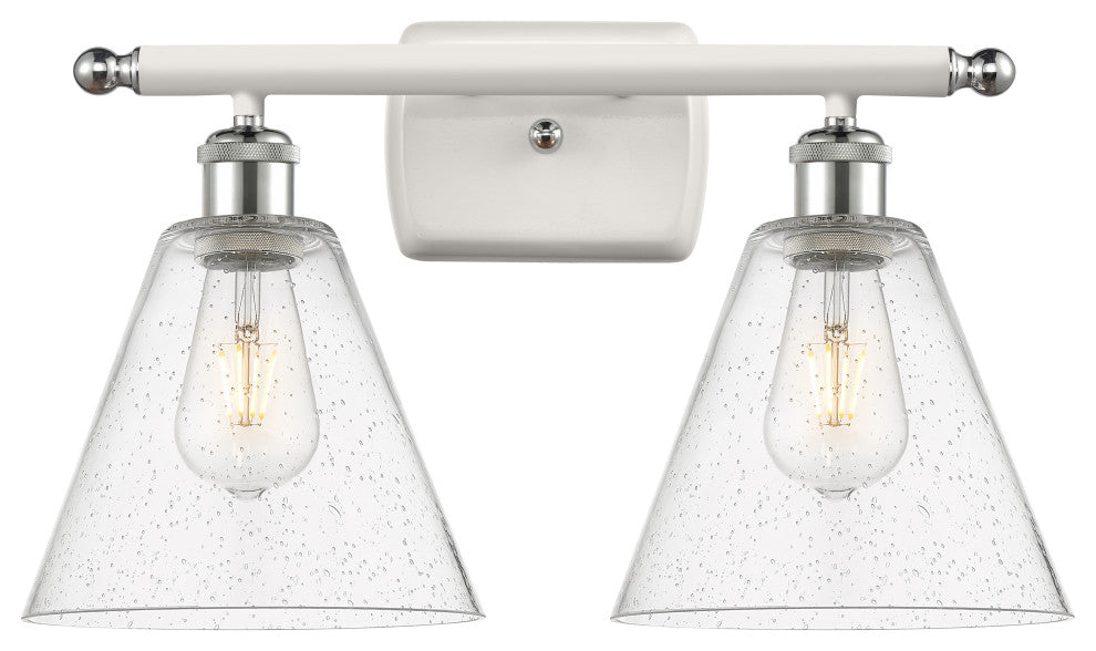 Innovations 516-2W-WPC-GBC-84-LED 2 Light Vanity Light, White, Polished Chrome