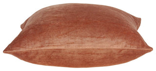 20" X 7" X 20" Transitional Orange Solid Pillow Cover With Poly Insert