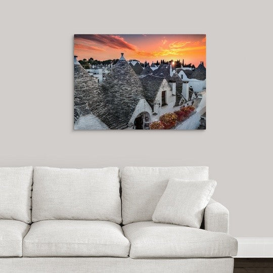 "Alberobello Sunset" Wrapped Canvas Art Print, 36"x26"x1.5"