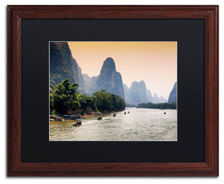 Philippe Hugonnard 'Li River' Art, Wood Frame, Black Matte, 20"x16"