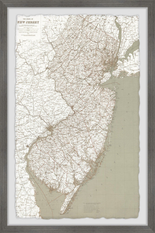 "Green New Jersey" Framed Painting Print, 20x30