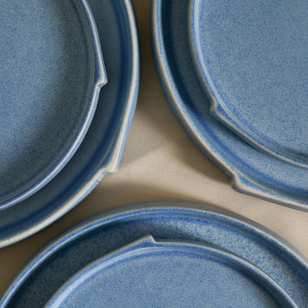 Stone Lain Bao Stoneware Salad Plate Set of 4, Blue