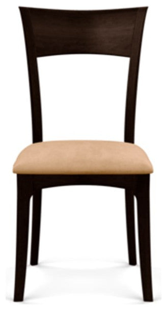 Copeland Ingrid Upholstered Sidechair, Smoke Cherry, Sand Microsuede