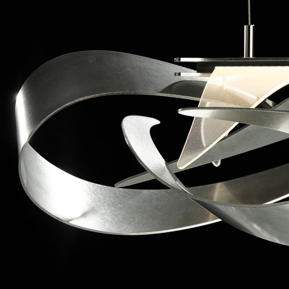 Flux LED Pendant, Sterling Finish, Standard Overall Height