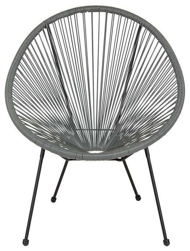 Valencia Oval Comfort Series Take Ten Grey Rattan Lounge Chair
