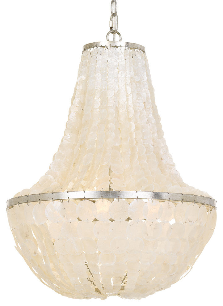 Brielle 6-Light Chandelier, Antique Silver