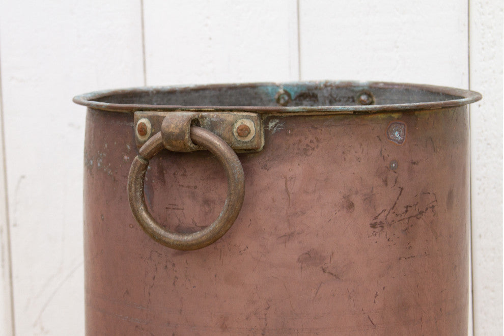 Indian Antique Rose Copper Storage Pot