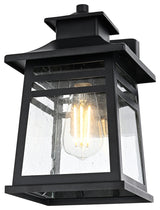 Home Living 7" Outdoor Wall Sconce, Black