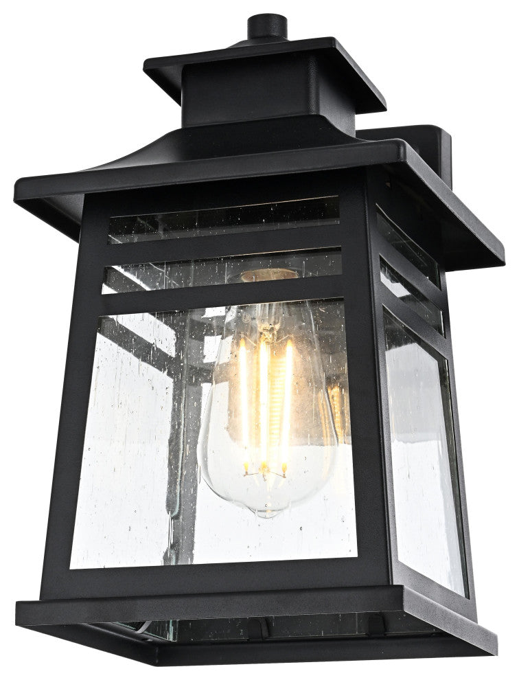 Home Living 7" Outdoor Wall Sconce, Black