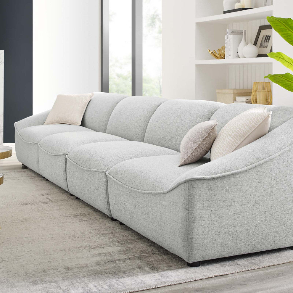 Sofa, Fabric, Gray, Modern, Living Lounge Room Hotel Lobby Hospitality