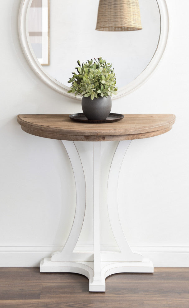 Linsley Wood Console Table, Rustic Brown 30x15x31